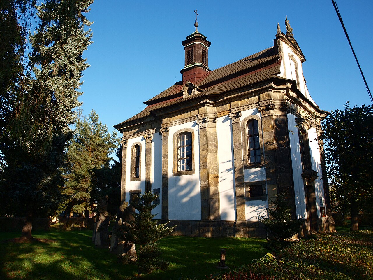 Dzisiejszy widok – kostel svatého Jana Nepomuckého (Velký Valtinov)