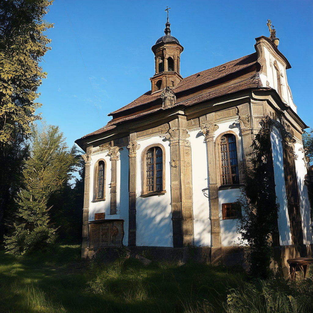 Wygląd historyczny – kostel svatého Jana Nepomuckého (Velký Valtinov)