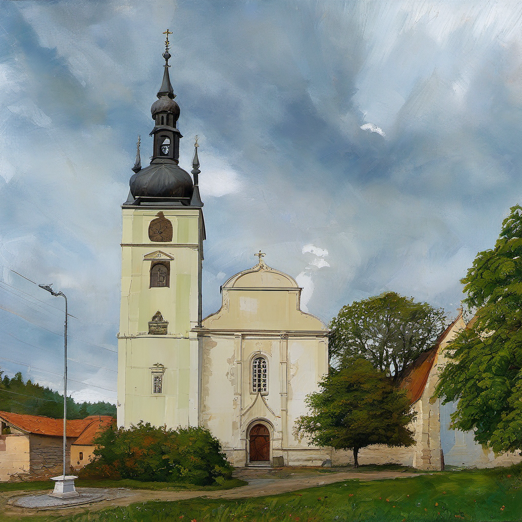 Historická podoba – kostel svatého Václava ve Voticích