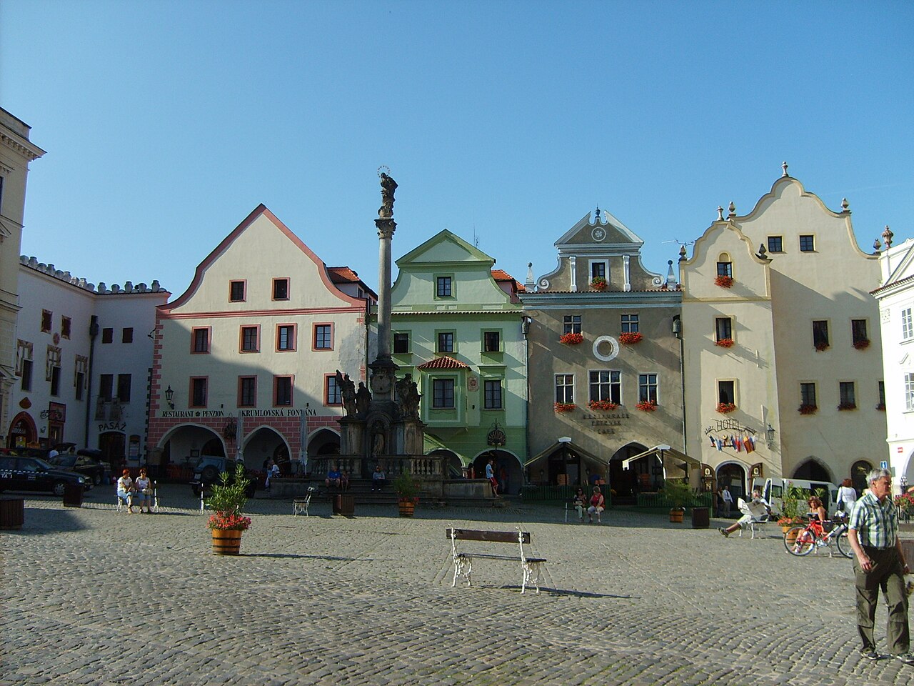 Dnešný pohľad – Mariánský sloup (Český Krumlov)