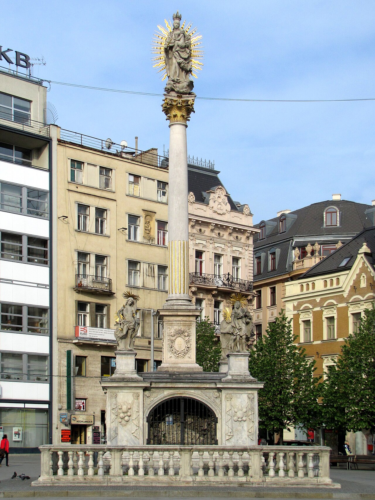 Dnešní pohled – Morový sloup (Brno)