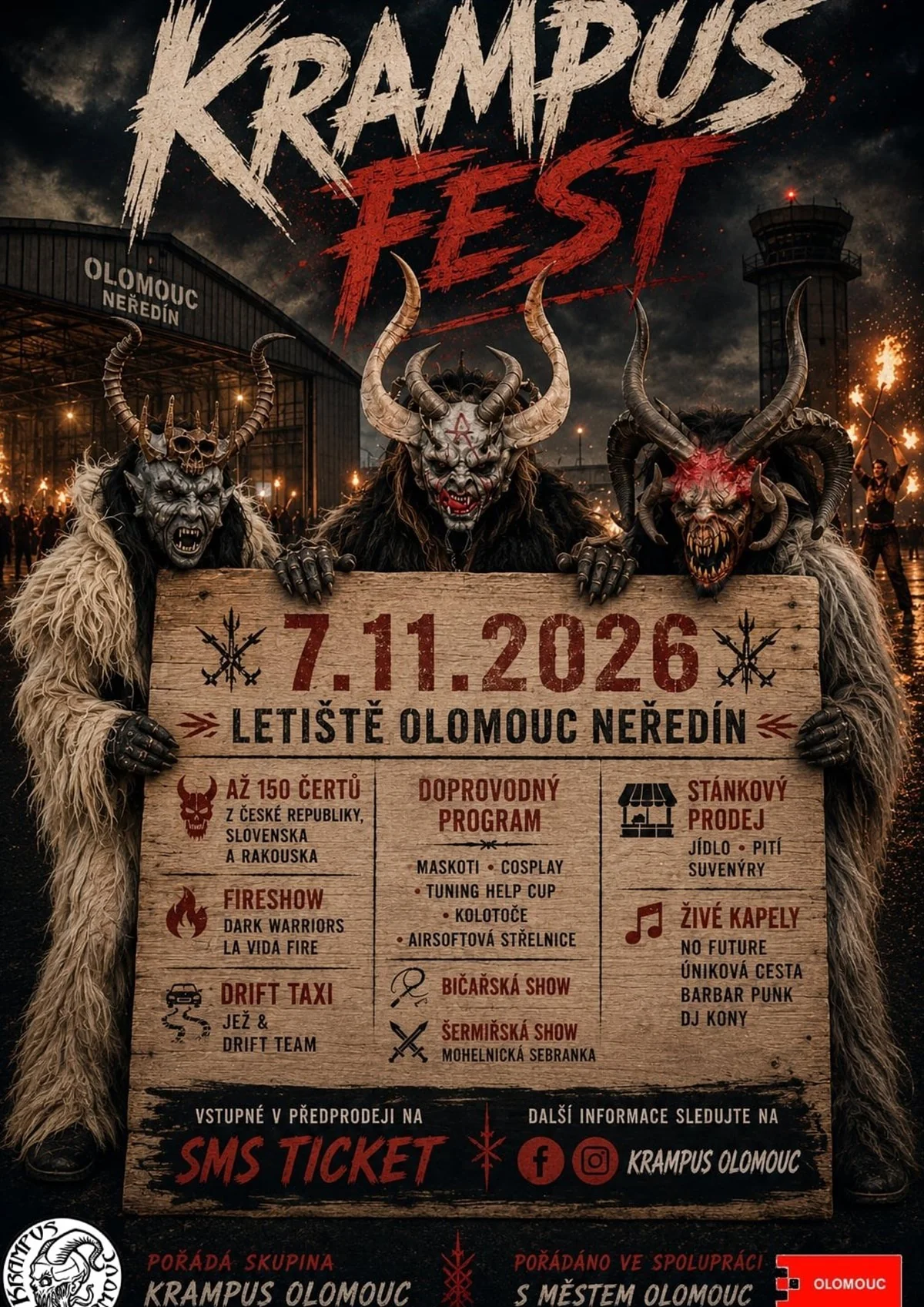 Krampus Fest 2026 na letišti Olomouc-Neředín