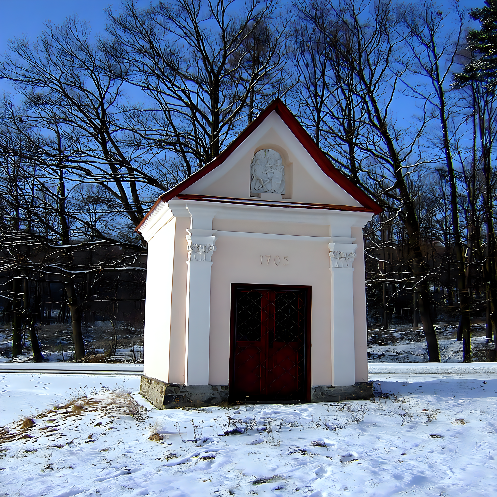 
<span>kaple Nejsvětější Trojice u Děrného</span>
