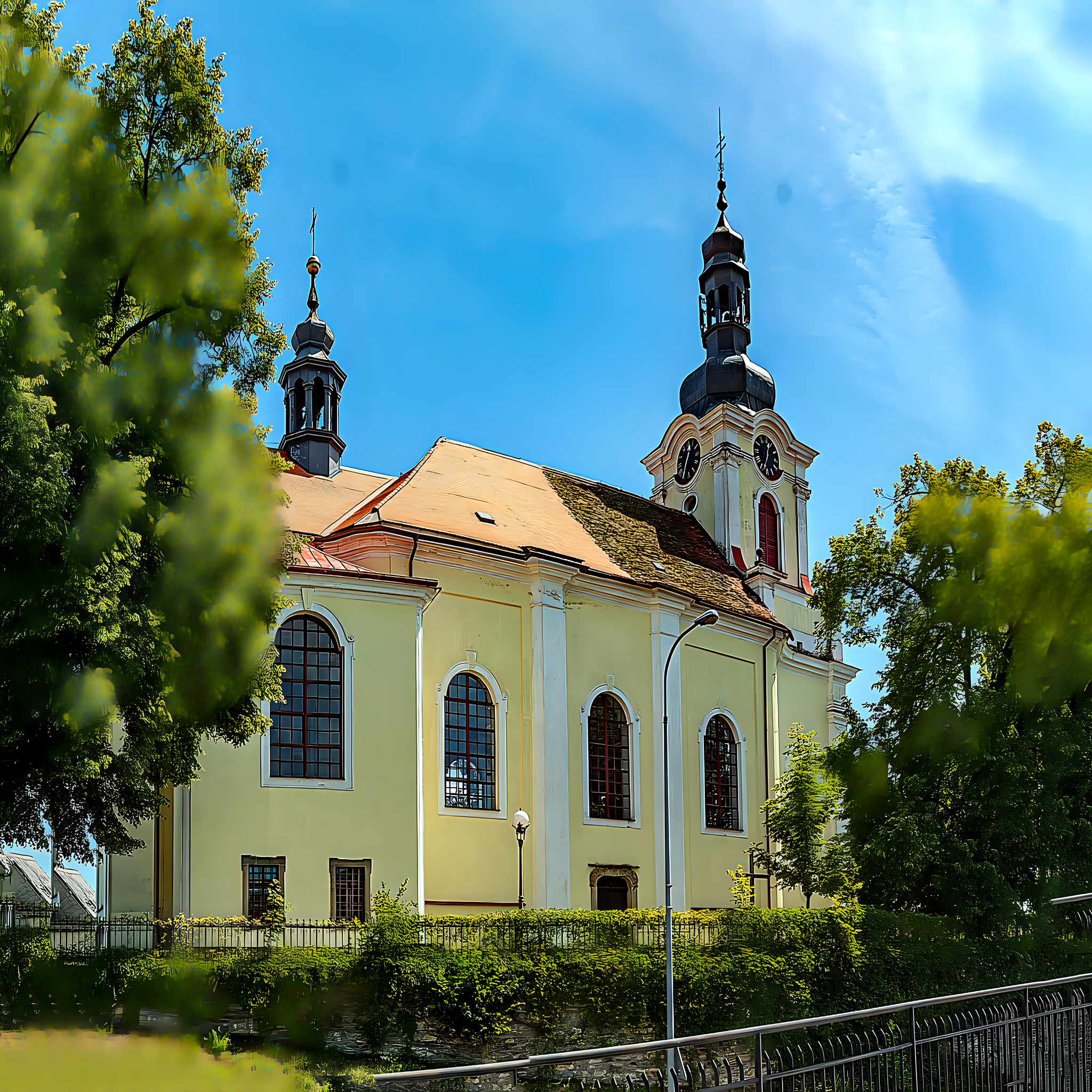 
<span>kostel svatého Víta s farou</span>
