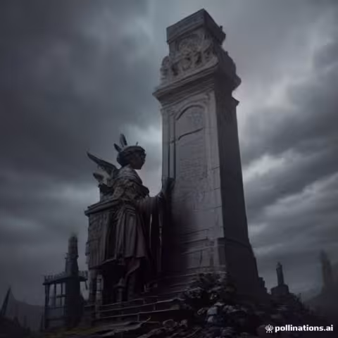 Příběh: Obelisk se sochami
