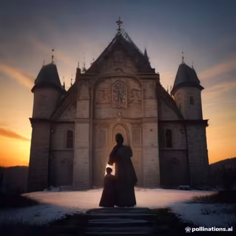 Příběh: Sousoší svaté Barbory a Madony