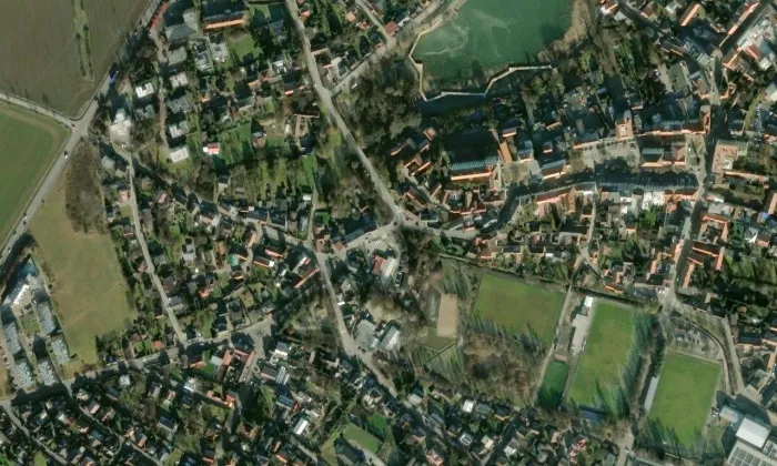 Říčany – letecký pohled