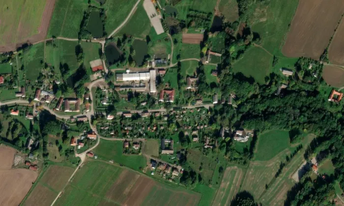Římský most – letecký pohled