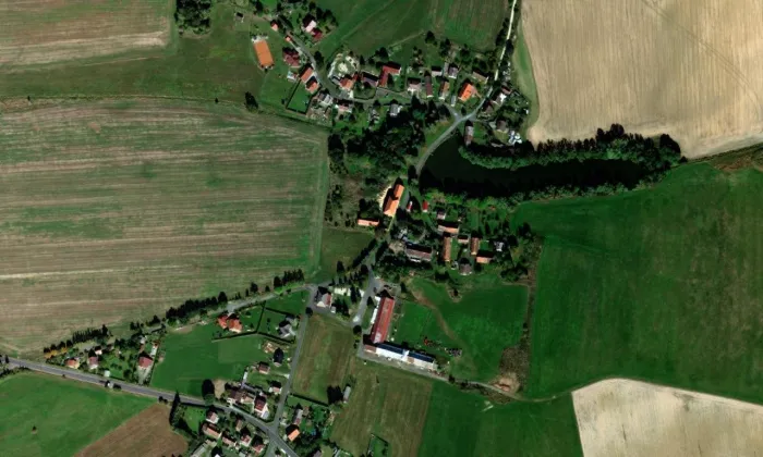 Ždánov – letecký pohled