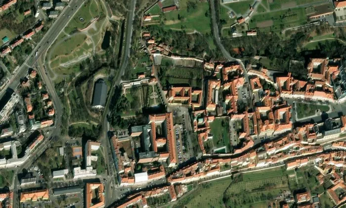 Černínská – letecký pohled