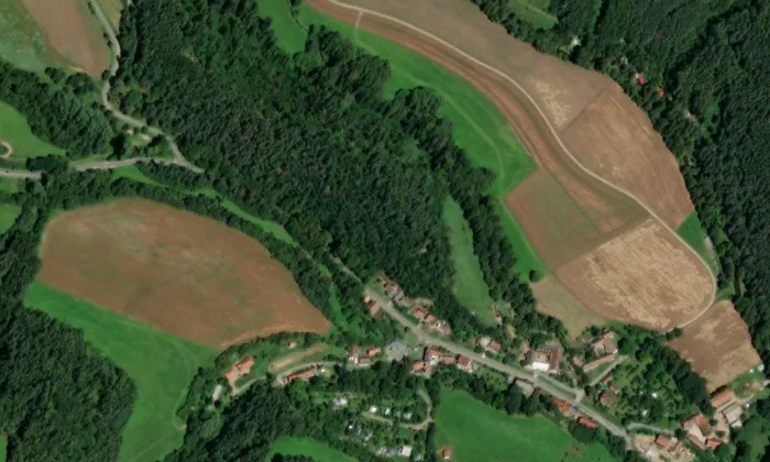 Újezd u Tišnova – letecký pohled