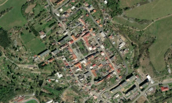 Žlutice – letecký pohled
