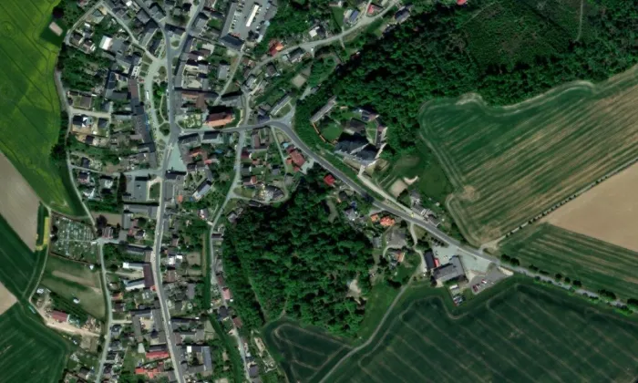 Úsov – letecký pohled