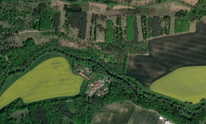 Alinkov – letecký pohled
