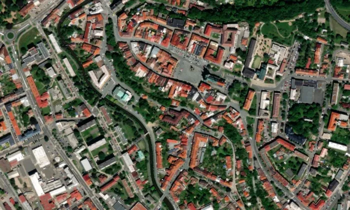 Břetislavova 75 – letecký pohled