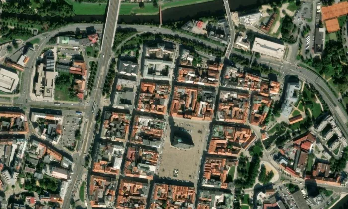 Bývalá městská věznice – letecký pohled