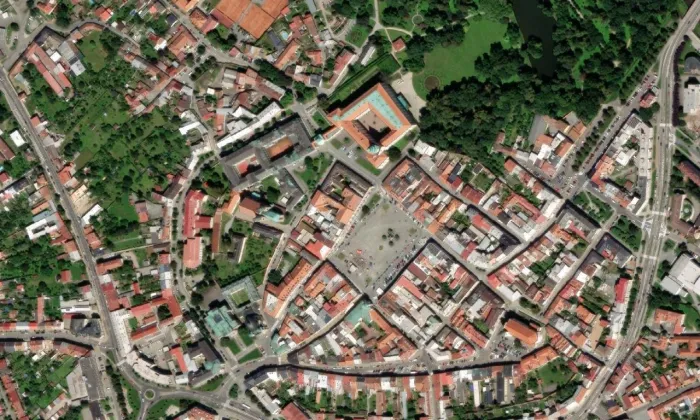 Babirádovský dům – letecký pohled