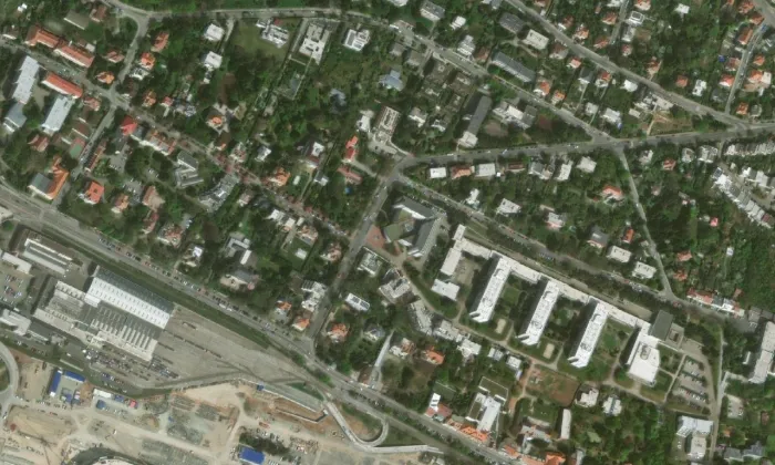 Bakešova vila – letecký pohled