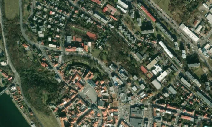 Balíkova vila – letecký pohled