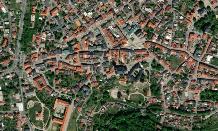 Barborská 5 – letecký pohled