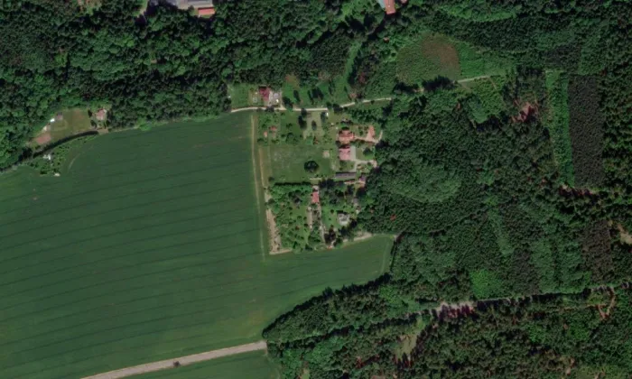 Bartelmusova vila – letecký pohled