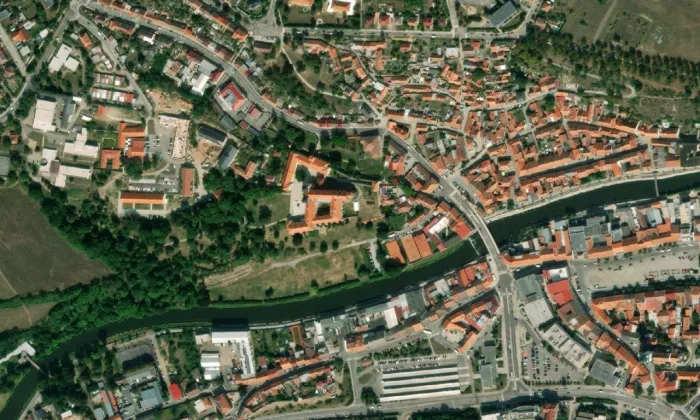 Bazilika svatého Prokopa – letecký pohled