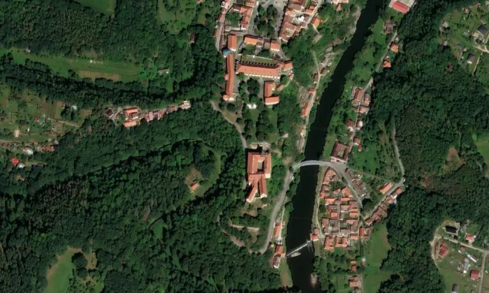 Boží muka svaté Anny – letecký pohled