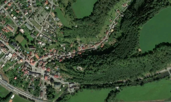 Brandýs nad Orlicí – letecký pohled