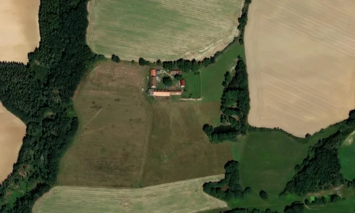Branovice – letecký pohled