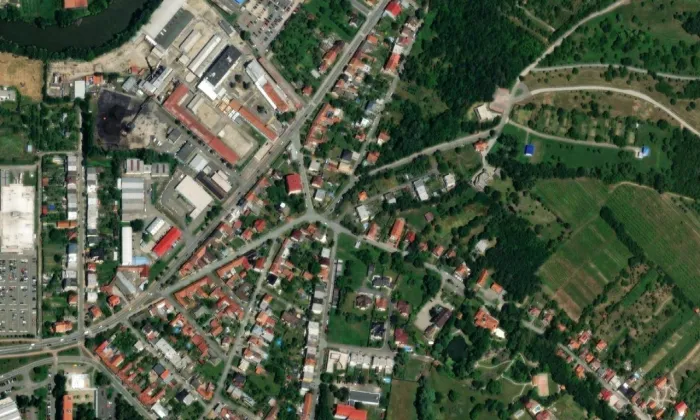 Braunův sklep – letecký pohled
