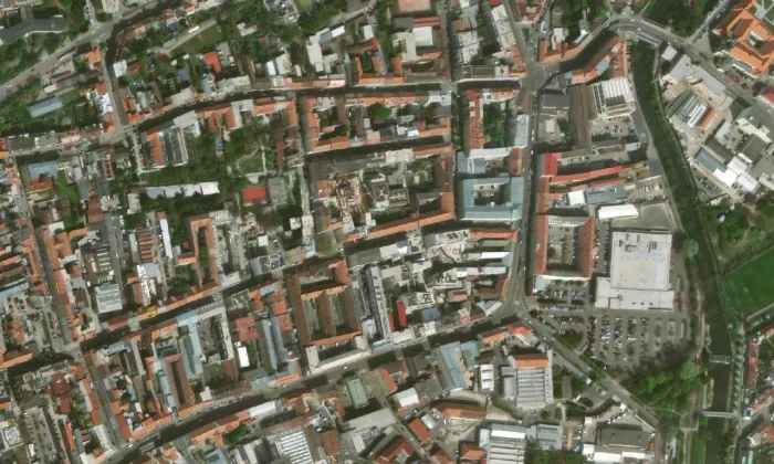 Brněnská káznice – letecký pohled