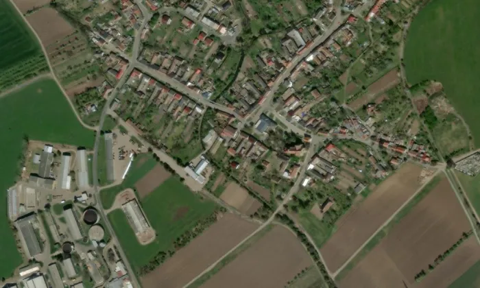 Busta Františka Palackého – letecký pohled
