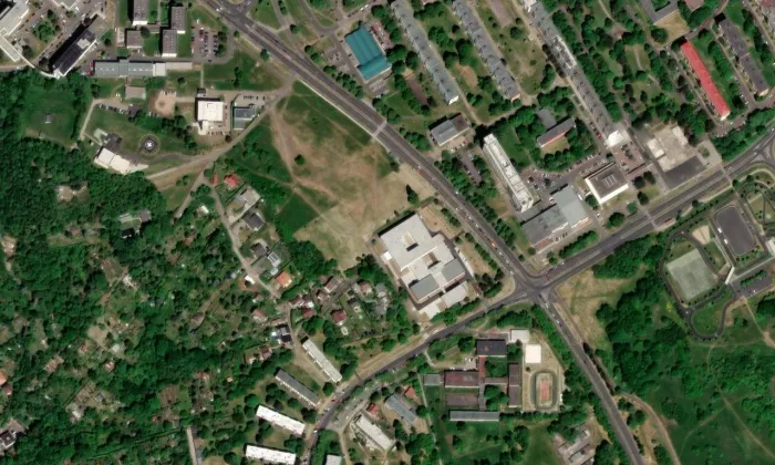Centrální park Severní Terasa – letecký pohled