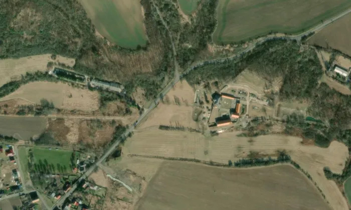 Chmelice – letecký pohled