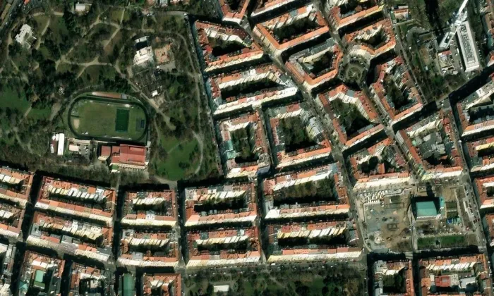 Chopinova 6 – letecký pohled