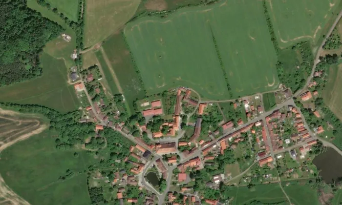 Chudenice – letecký pohled
