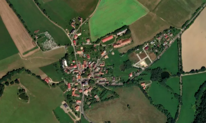 Chudobinec – letecký pohled