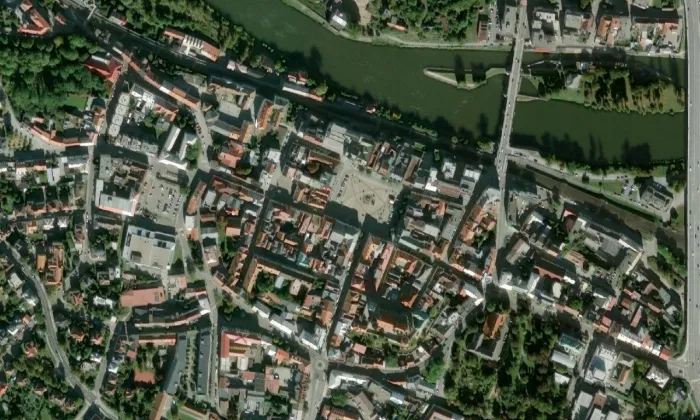 Chvorovský dům – letecký pohled
