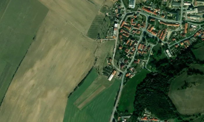 Cihelna – letecký pohled