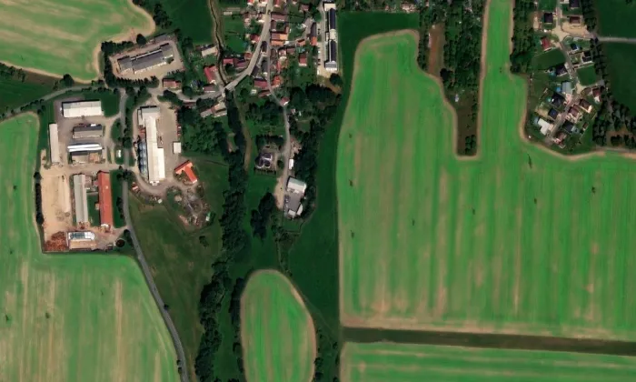 Cyrilometodějský smírčí kříž II. – letecký pohled