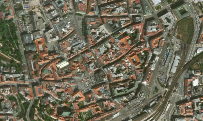 Cyrilometodějská záložna – letecký pohled