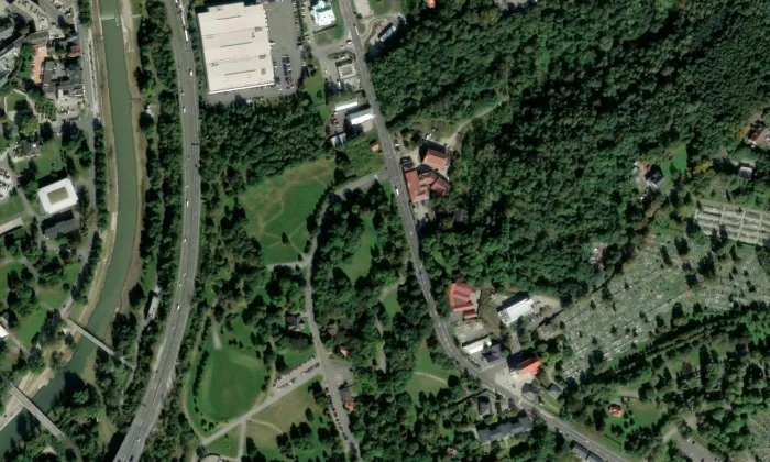 Důl svaté Trojice – letecký pohled