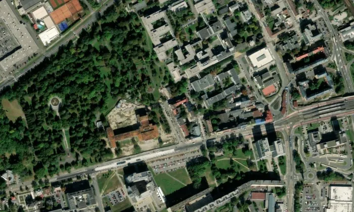 Dům kultury města Ostravy – letecký pohled