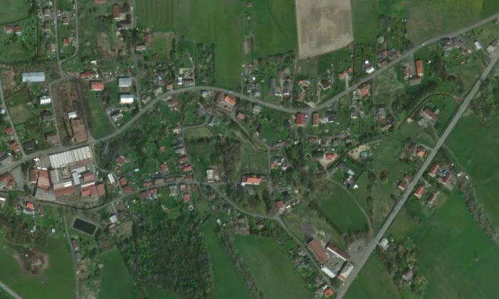 Dětřichov 67 – letecký pohled