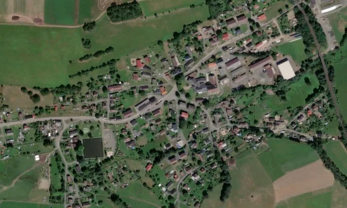 Dešenice – letecký pohled