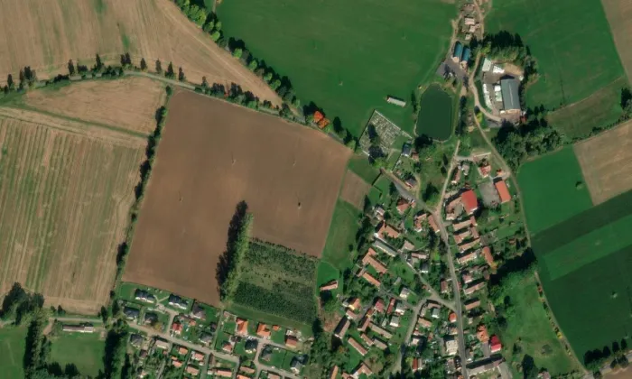 Deymova hrobka – letecký pohled