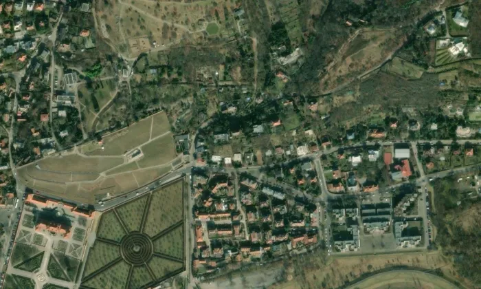 Divišova vila – letecký pohled