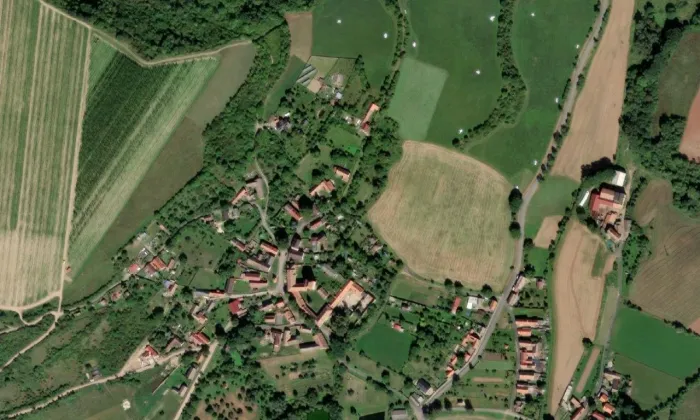 Divice – letecký pohled