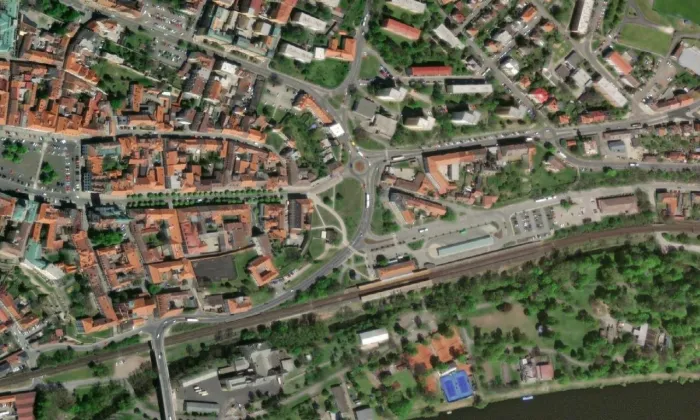 Dlouhá 28 – letecký pohled