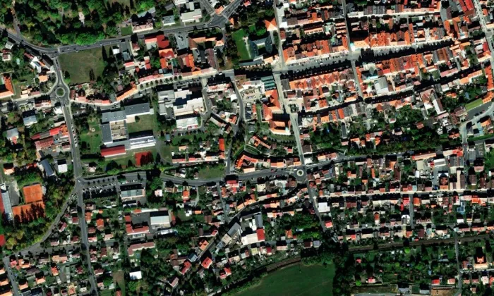 Domažlice – letecký pohled